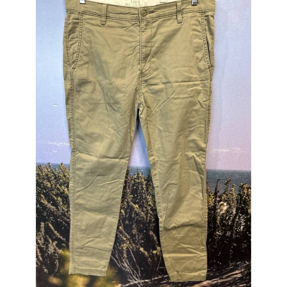 Levi's XX Chino Loose Straight Pants Mens‎ 34x34 Green Linen Blend